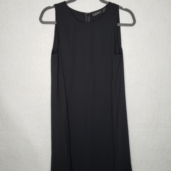 Halogen Black Lightweight A-line Casual Hidden Zipper Knee length Dress sz S - Picture 2 of 12